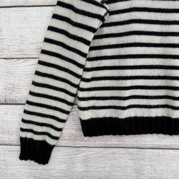 Rails Wool Cashmere Blend Perci Bretton Heart Sweater Womens Large Cream Black - Picture 5 of 14